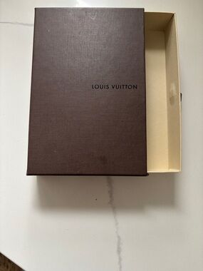 Louis Vuitton Dark Brown Gift Box with Cream Interior